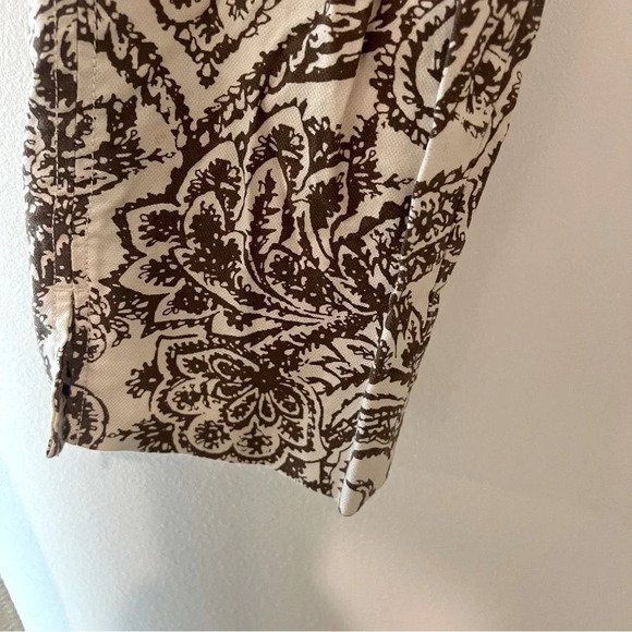 Gap Stretch Brown and Cream Cropped Pants - Picture 6 of 7